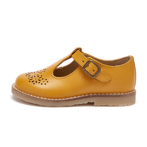 Blossom T-Bar Shoe - Mustard - LAST PAIRS - Sizes 20 & 21 ONLY