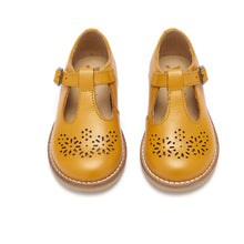 Load image into Gallery viewer, Blossom T-Bar Shoe - Mustard - LAST PAIRS - Sizes 20 &amp; 21 ONLY