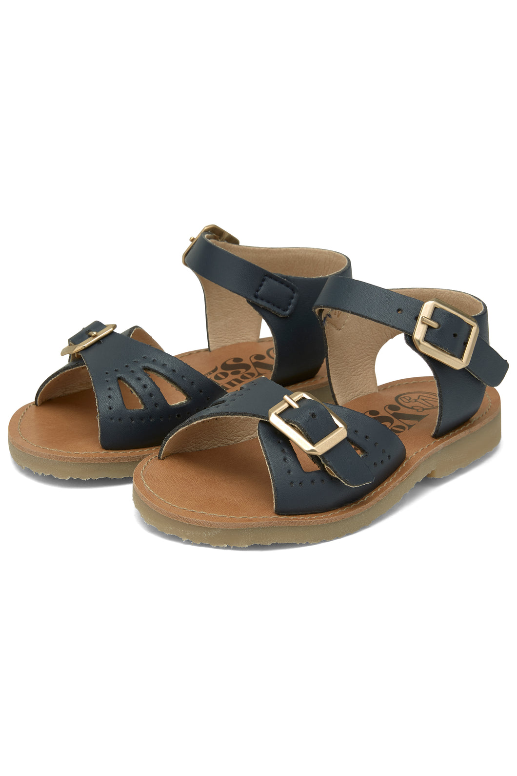 Pearl Vegan Sandal - Synthetic Leather - Navy