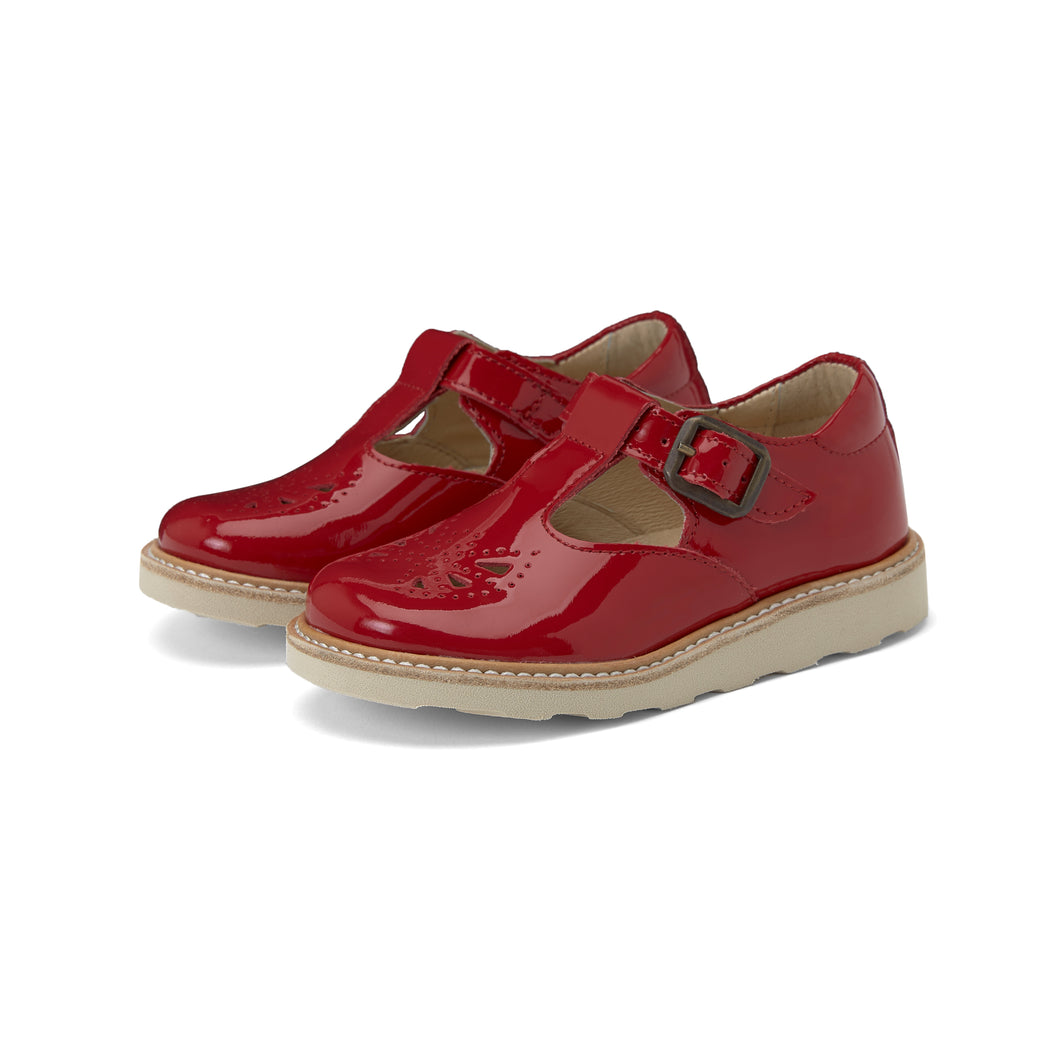 Rosie T-Bar Shoe - London Red - LAST PAIRS - Sizes 22 & 34 ONLY
